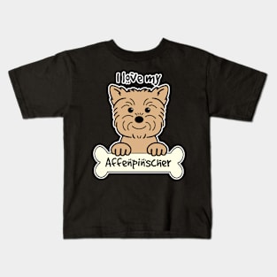 I Love My Affenpinscher Kids T-Shirt